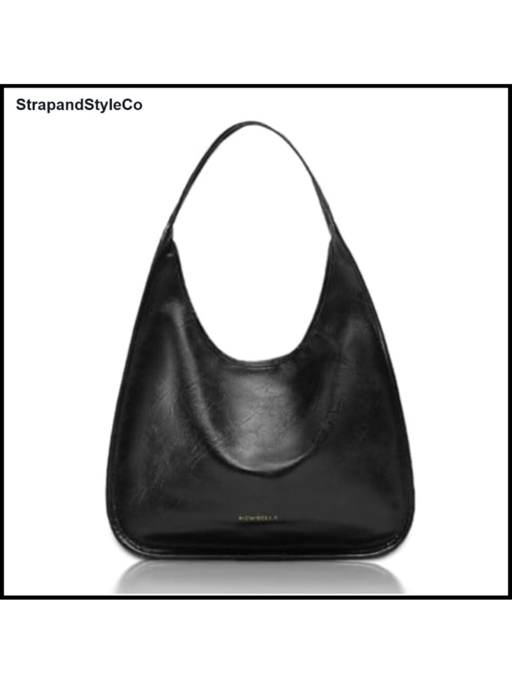 PU Leather Hobo Shoulder Bag Full Zip Tote for Work Travel